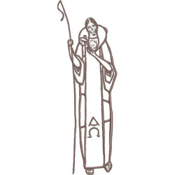 Embroidery Design Jesus Good Shepherd Contoured