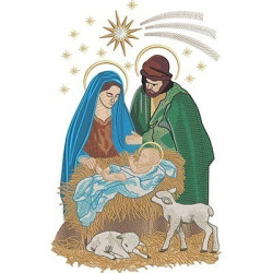 Embroidery Design Sacred Family 32 Cm