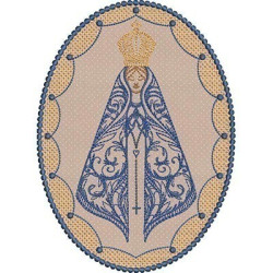 OUR LADY APARECIDA MEDAL CONTOURED