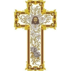 DECORATED CROSS MEASURING 70CM X 42 CM