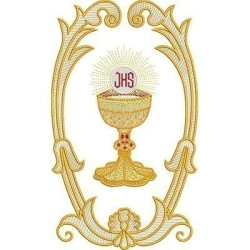 Embroidery Design Chalice With Consecrated Host 28 Cm