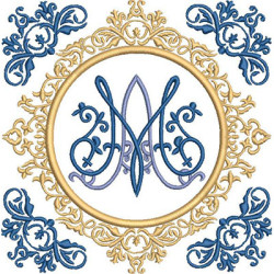 Embroidery Design Decorated Marian Frame