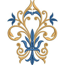 Embroidery Design Adorned Fleur De Lis 5