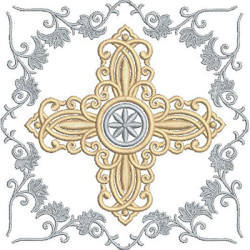 Embroidery Design Decorated Cross 25