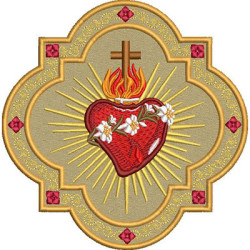 Embroidery Design Josephs Chastest Heart Frame 15 Cm