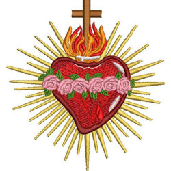 Embroidery Design Immaculate Heart Of Mary 13 Cm