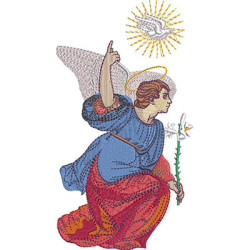 Embroidery Design Angel Of The Anunciation Gabriel 18 Cm