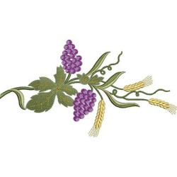 ARABESQUE WITH WHEATS AND GRAPES 27 CM