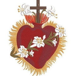 Embroidery Design Josephs Chastest Heart 18 Cm