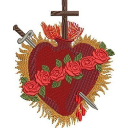 Embroidery Design Immaculate Heart Of Mary 18 Cm