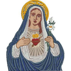 Diseño Para Bordado Inmaculado Corazón De María 10 Cm