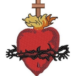 Embroidery Design Sacred Heart Of Jesus 10 Cm