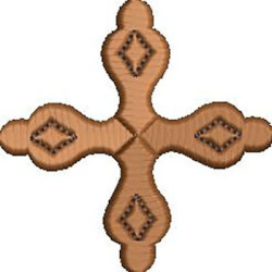 Embroidery Design Decorated Cross 266