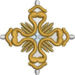 Embroidery Design Decorated Cross 268