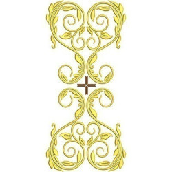 Embroidery Design Golden Arabesques 30 Cm