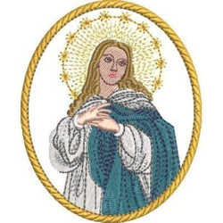 Embroidery Design Our Lady Of Conception Medal 4