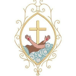 Embroidery Design Franciscan Hug Medal 3