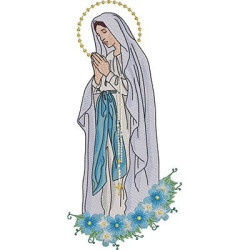 Diseño Para Bordado Nuestra Señora De Lourdes 35 Cm