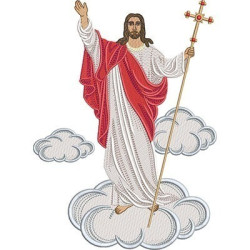 Embroidery Design Jesus Risen Stylized 4