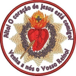 Embroidery Design Sacred Heart Of Jesus Medal Portuguese 3