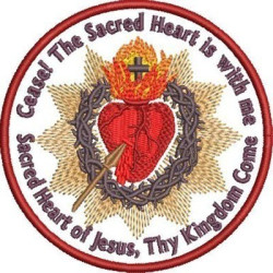 Embroidery Design Sacred Heart Of Jesus Medal 3