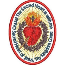 Embroidery Design Sacred Heart Of Jesus Medal 4