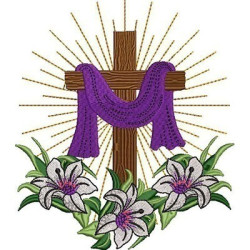 Diseño Para Bordado Cruz De La Resurrección 2