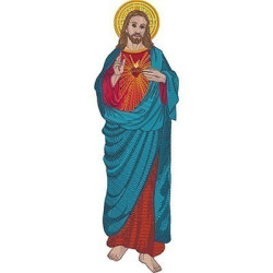 Matriz De Bordado Sagrado Coração De Jesus 35 Cm