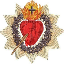 Matriz De Bordado Sagrado Coração De Jesus 14 Cm