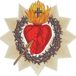 Embroidery Design Sacred Heart Of Jesus 16 Cm