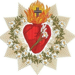 Embroidery Design Josephs Chastest Heart 14 Cm