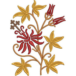 Embroidery Design Cross Floral Bouquet 1