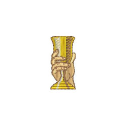 Embroidery Design Hand Holding The Goblet