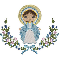 Embroidery Design Our Lady Of Graces Cute 3
