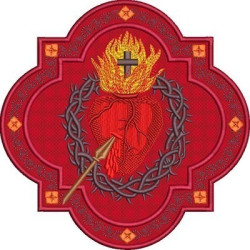 Embroidery Design Sacred Heart Of Jesus In The Frame 4