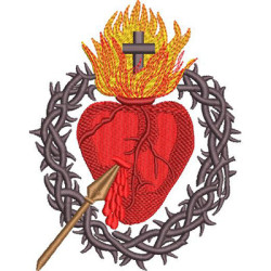 Embroidery Design Sacred Heart Of Jesus 14 Cm