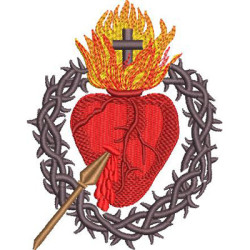 Embroidery Design Sacred Heart Of Jesus 12 Cm