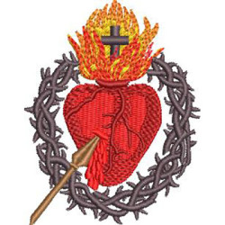 Embroidery Design Sacred Heart Of Jesus 8 Cm