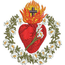 Embroidery Design Josephs Chastest Heart 8 Cm