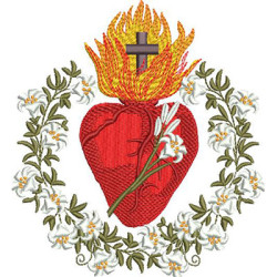 Embroidery Design Josephs Chastest Heart 14 Cm