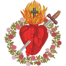Embroidery Design Immaculate Heart Of Mary 12 Cm