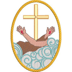Matriz De Bordado Medalha Abraço Franciscano 4