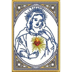 Diseño Para Bordado Inmaculado Corazón De María Escapulario 2