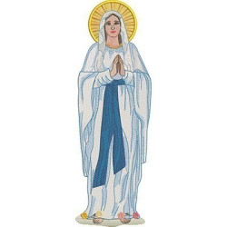 Diseño Para Bordado Nuestra Señora De Lourdes 36 Cm