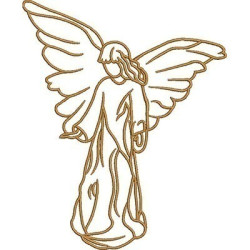 Embroidery Design Contoured Angel 20 Cm