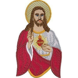 Embroidery Design Sacred Heart Of Jesus 12 Cm
