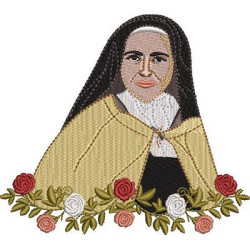 Embroidery Design Saint Therese In The Rose Frame 4