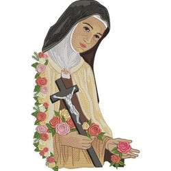 Embroidery Design Saint Therese Of The Boy Jesus 29 Cm 2