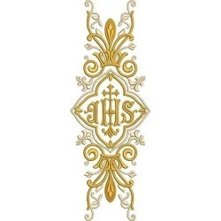Embroidery Design Barred Vertical With Decorated Jhs 35 Cm