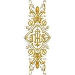 Embroidery Design Barred Vertical With Decorated Jhs 35 Cm